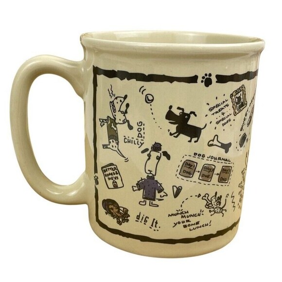 Vtg 1997 Three Dog Bakery Whimsical Cartoon Yummy Coffee Mug Kansas City USA - Picture 3 of 13
